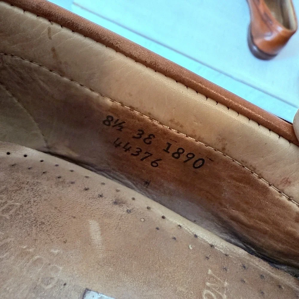 Allen Edmonds Shoes Nottingham TAN LEATHER MOCCASIN Size 8.5